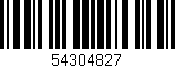 Código de barras (EAN, GTIN, SKU, ISBN): '54304827'