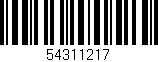 Código de barras (EAN, GTIN, SKU, ISBN): '54311217'