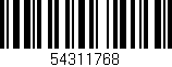 Código de barras (EAN, GTIN, SKU, ISBN): '54311768'