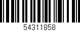 Código de barras (EAN, GTIN, SKU, ISBN): '54311858'