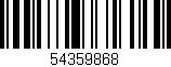 Código de barras (EAN, GTIN, SKU, ISBN): '54359868'