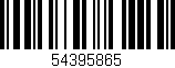 Código de barras (EAN, GTIN, SKU, ISBN): '54395865'