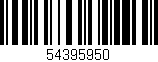 Código de barras (EAN, GTIN, SKU, ISBN): '54395950'