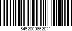 Código de barras (EAN, GTIN, SKU, ISBN): '5452000662071'