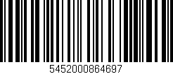 Código de barras (EAN, GTIN, SKU, ISBN): '5452000864697'