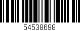 Código de barras (EAN, GTIN, SKU, ISBN): '54538698'