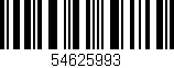 Código de barras (EAN, GTIN, SKU, ISBN): '54625993'