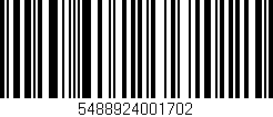 Código de barras (EAN, GTIN, SKU, ISBN): '5488924001702'