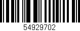 Código de barras (EAN, GTIN, SKU, ISBN): '54929702'