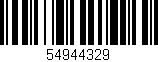 Código de barras (EAN, GTIN, SKU, ISBN): '54944329'