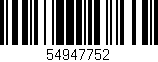 Código de barras (EAN, GTIN, SKU, ISBN): '54947752'