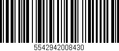 Código de barras (EAN, GTIN, SKU, ISBN): '5542942008430'