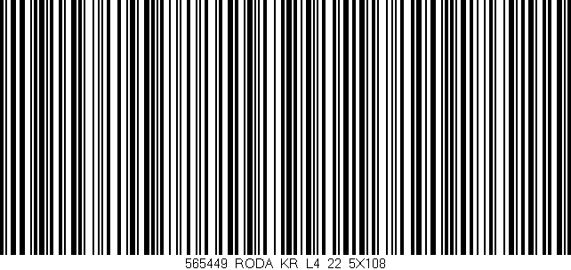 Código de barras (EAN, GTIN, SKU, ISBN): '565449_RODA_KR_L4_22_5X108'