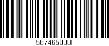 Código de barras (EAN, GTIN, SKU, ISBN): '567465000I'
