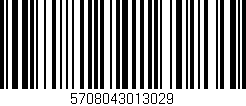 Código de barras (EAN, GTIN, SKU, ISBN): '5708043013029'