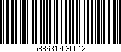 Código de barras (EAN, GTIN, SKU, ISBN): '5886313036012'