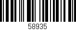 Código de barras (EAN, GTIN, SKU, ISBN): '58935'