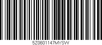 Código de barras (EAN, GTIN, SKU, ISBN): '5Z0601147MYSW'