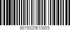 Código de barras (EAN, GTIN, SKU, ISBN): '6015020610003'