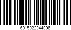 Código de barras (EAN, GTIN, SKU, ISBN): '6015922844896'