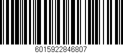 Código de barras (EAN, GTIN, SKU, ISBN): '6015922846807'