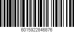 Código de barras (EAN, GTIN, SKU, ISBN): '6015922846876'