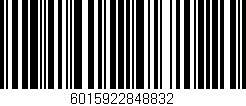 Código de barras (EAN, GTIN, SKU, ISBN): '6015922848832'