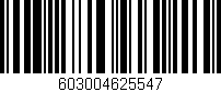 Código de barras (EAN, GTIN, SKU, ISBN): '603004625547'