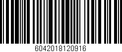 Código de barras (EAN, GTIN, SKU, ISBN): '6042018120916'