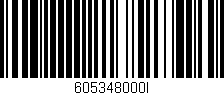 Código de barras (EAN, GTIN, SKU, ISBN): '605348000I'