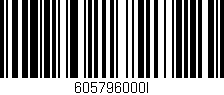 Código de barras (EAN, GTIN, SKU, ISBN): '605796000I'