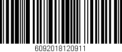Código de barras (EAN, GTIN, SKU, ISBN): '6092018120911'