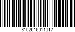 Código de barras (EAN, GTIN, SKU, ISBN): '6102018011017'