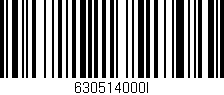 Código de barras (EAN, GTIN, SKU, ISBN): '630514000I'