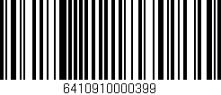 Código de barras (EAN, GTIN, SKU, ISBN): '6410910000399'