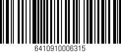 Código de barras (EAN, GTIN, SKU, ISBN): '6410910006315'