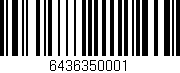Código de barras (EAN, GTIN, SKU, ISBN): '6436350001'
