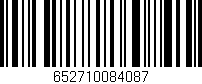 Código de barras (EAN, GTIN, SKU, ISBN): '652710084087'