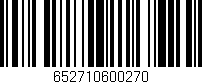Código de barras (EAN, GTIN, SKU, ISBN): '652710600270'