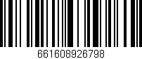 Código de barras (EAN, GTIN, SKU, ISBN): '661608926798'