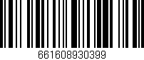 Código de barras (EAN, GTIN, SKU, ISBN): '661608930399'