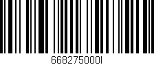 Código de barras (EAN, GTIN, SKU, ISBN): '668275000I'