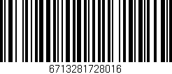 Código de barras (EAN, GTIN, SKU, ISBN): '6713281728016'