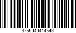 Código de barras (EAN, GTIN, SKU, ISBN): '6759049414548'