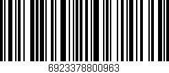 Código de barras (EAN, GTIN, SKU, ISBN): '6923378800963'