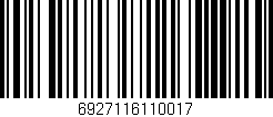 Código de barras (EAN, GTIN, SKU, ISBN): '6927116110017'