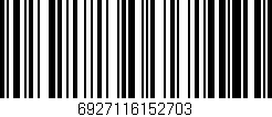 Código de barras (EAN, GTIN, SKU, ISBN): '6927116152703'