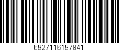 Código de barras (EAN, GTIN, SKU, ISBN): '6927116197841'