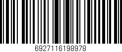 Código de barras (EAN, GTIN, SKU, ISBN): '6927116198978'
