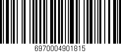 Código de barras (EAN, GTIN, SKU, ISBN): '6970004901815'